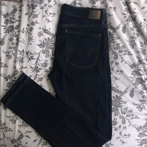 American Eagle High Rise Skinny Jeans Dark Wash